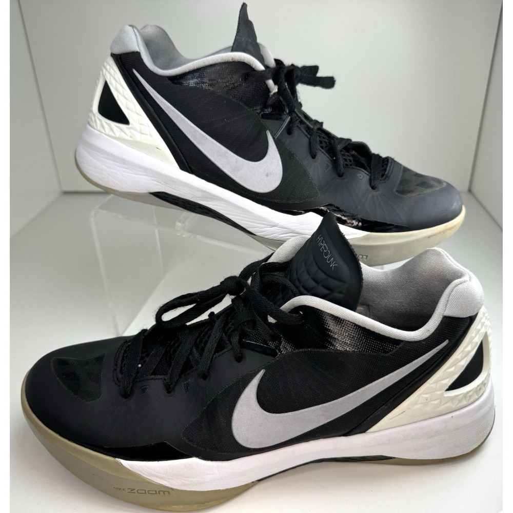 Nike Zoom Hyperdunk 2011 Low Black Silver Grey Mens Basketball Shoes 487638-006